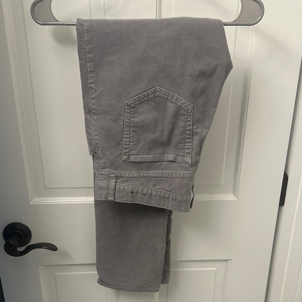 J Crew Gray Corduroy Slim Fit Pants